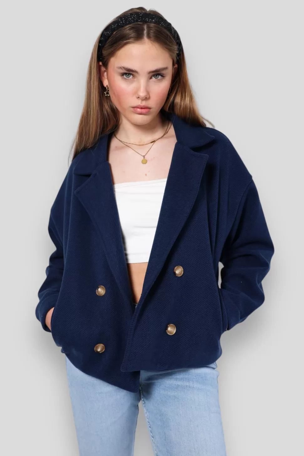 Manteau « Scandi » Bleu*Meet Me There Sale