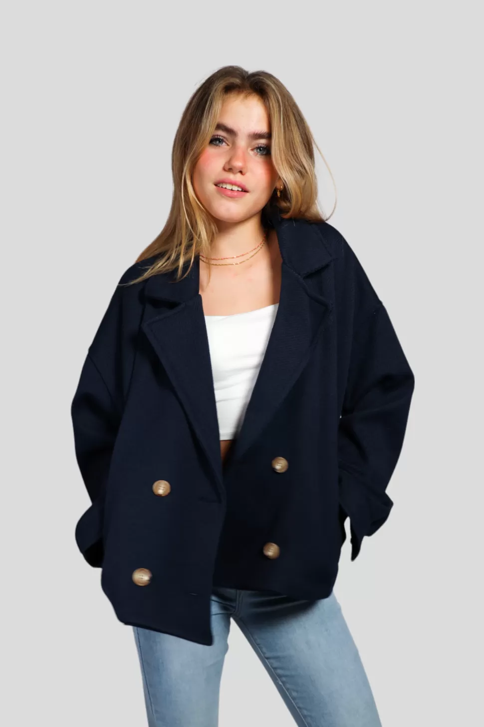 Manteau « Scandi » Bleu*Meet Me There Sale