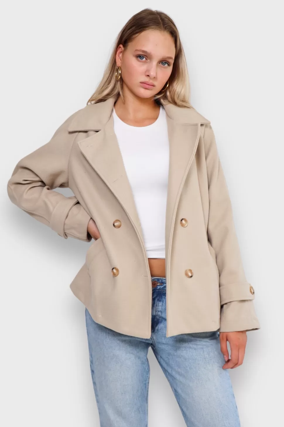 Manteau "Autie" Beige*Meet Me There Sale