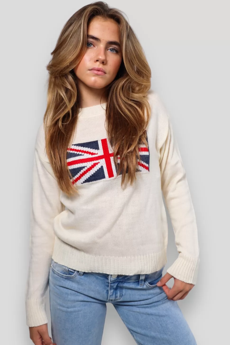 Pull "Drapeau Uk" Blanc*Meet Me There Shop