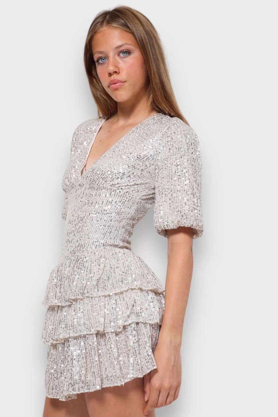 Robe "Miami Paillettes" Champagne*Meet Me There Discount