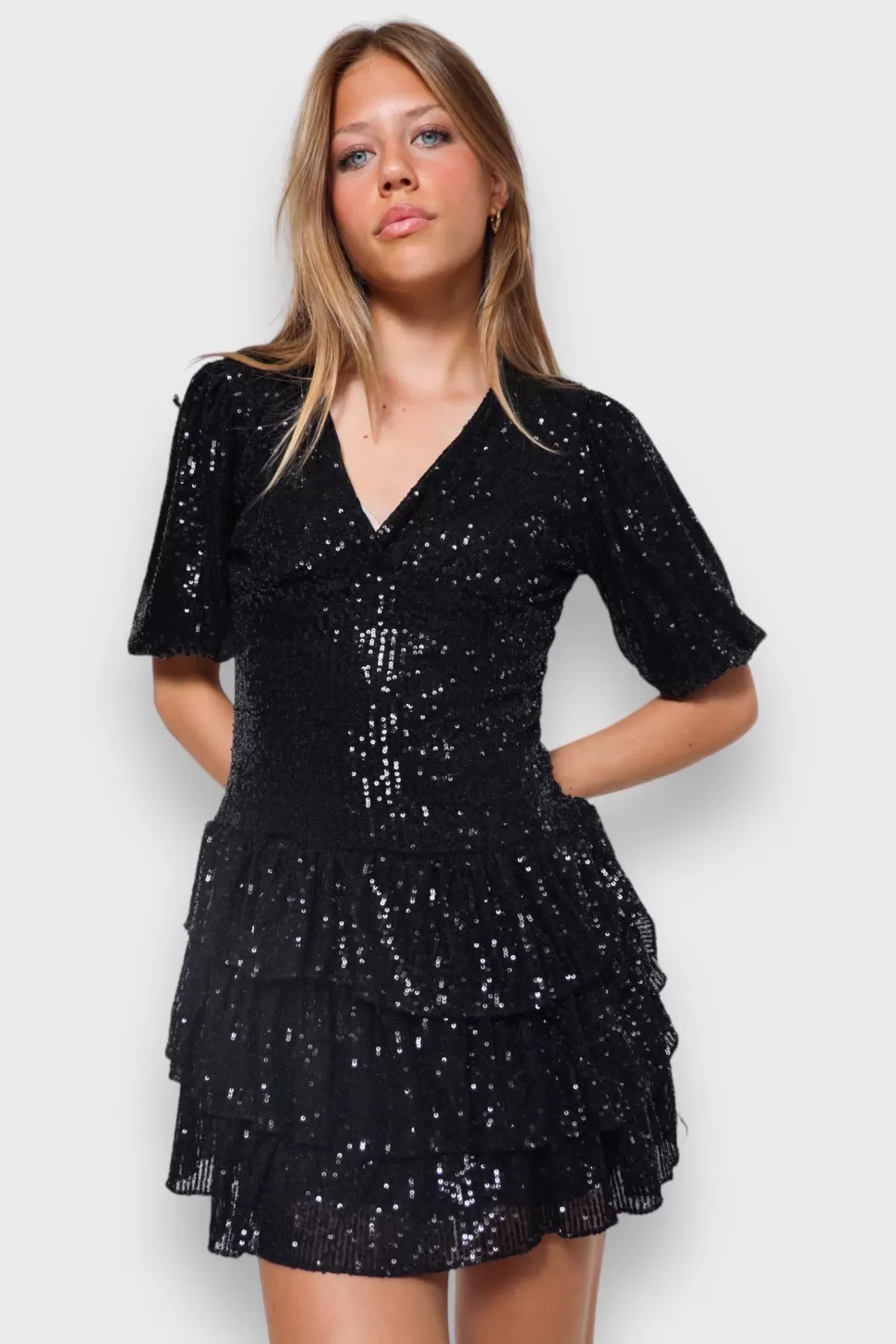 Robe "Miami Paillettes" Noire*Meet Me There Online