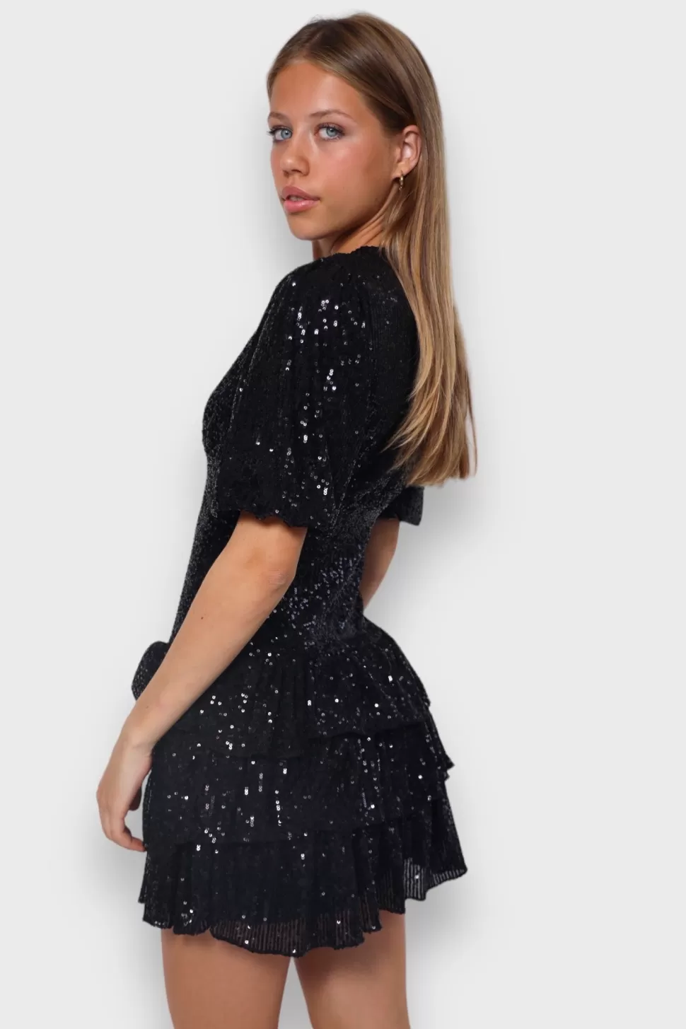 Robe "Miami Paillettes" Noire*Meet Me There Online