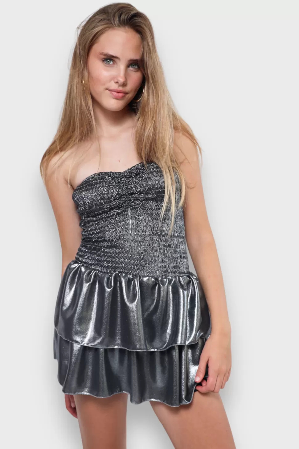 Robe "Soiree Brillante" Argentee*Meet Me There Cheap